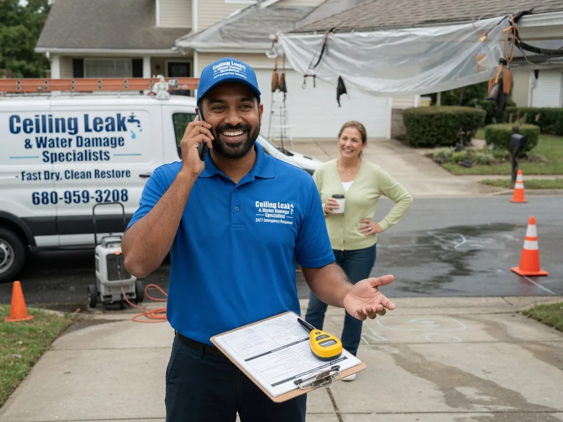 Ceiling Leak Cleanup Wheatland, IN FAQs